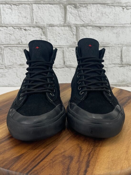 Emerica Indicator High Widow Mens Sz. 8 Triple Black Suede Skateboarding Shoes main image 11